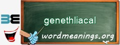 WordMeaning blackboard for genethliacal